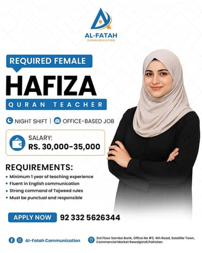 Required female quran teacher