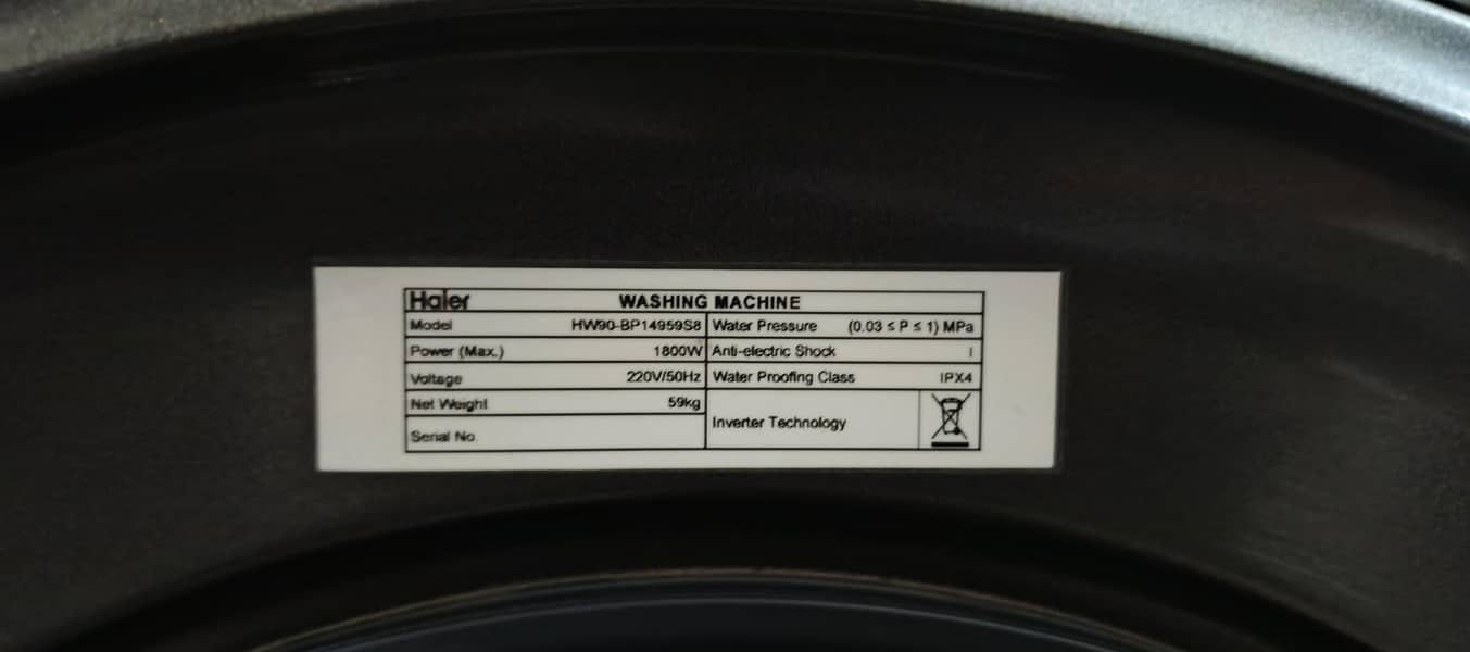 Haier fully automatic Front Load Washing Machine 4