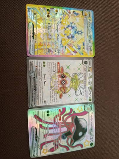 THREE SHINING POKEMON CARDS