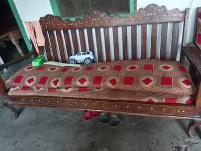 wooden sofa