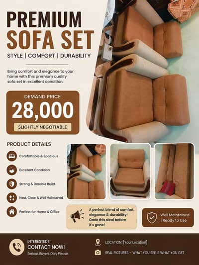 5 seater sofa in new condition