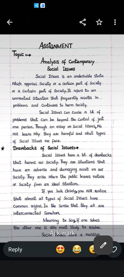 handwriting, typing assignments