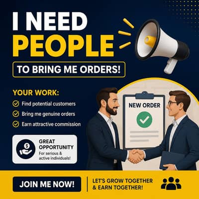 Urgent Requirement: Commission-Based Order Agents Needed.
