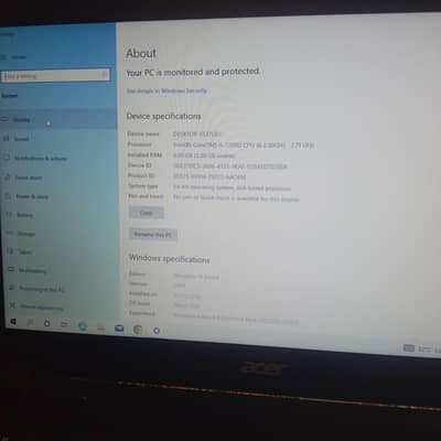 Acer aspire laptop i5 7th generation