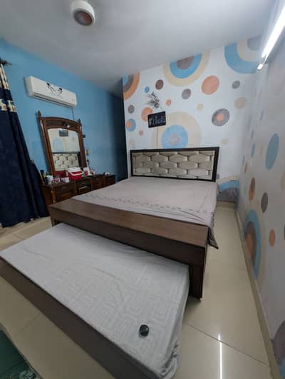 Customized King size bed With  2 mattress