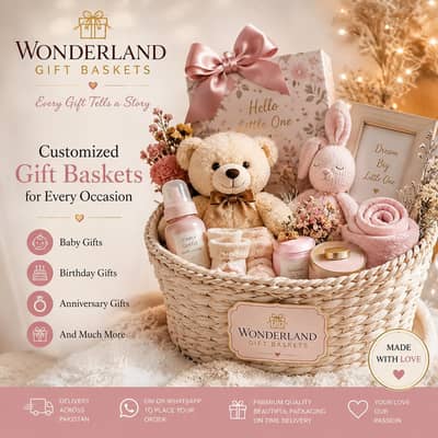 Customised Gift Baskets for Babies, Chocolate Box, Bouquet