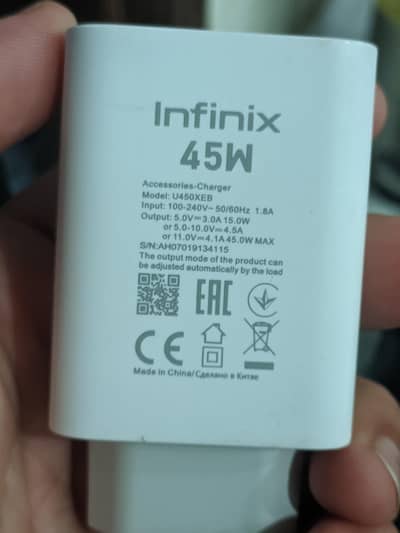 Infinix Original 45W Fast Charger U450XEB – Like New
