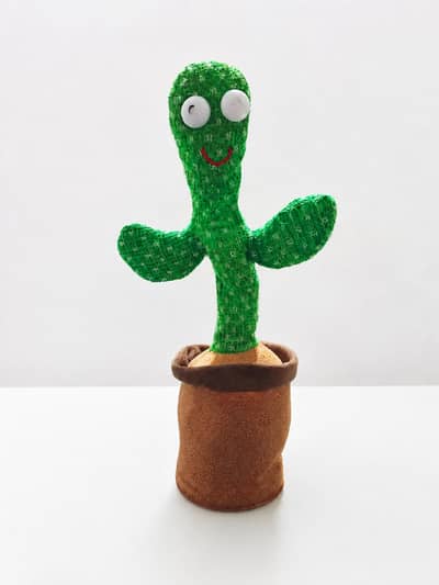 Handmade Green Cactus Plush Toy with Pot – Cute Home Decor