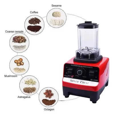 Silver Crest 2-in-1 Juicer Blender Machine 2L Unbreakable Jug with 70