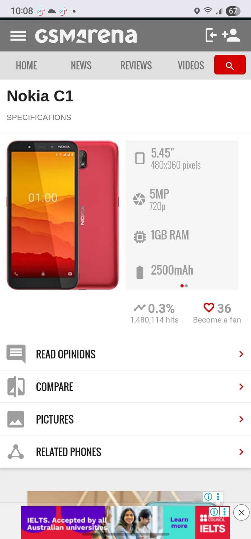 Nokia C1 5
