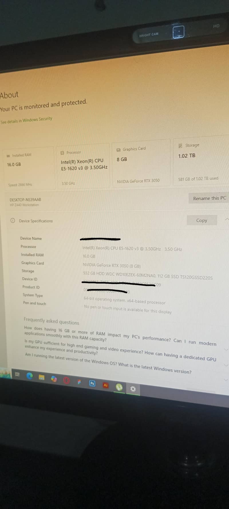 gaming pc with 3050 RTX in 3 fans - Gaming PCs - 1117812016