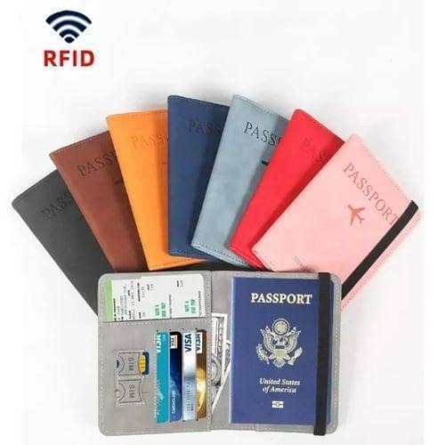 Premium PU Leather Passport Holder Travel Wallet | RFID Passport Cover with Card Slots | Travel Document Organizer for Men & Women