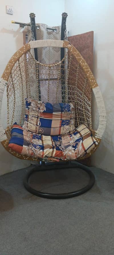Double hanging swing chair iron stand