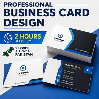 Professional Business Card Design | 2 Hours Delivery | All Pakistan
