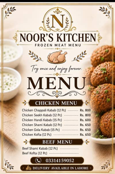Homemade Frozen Kabab & Kofta | Noor's Kitchen | Lahore
