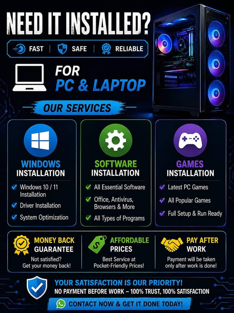 Software,Windows and Games installation 0