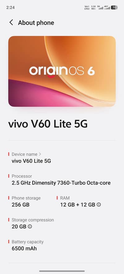 Vivo V60 Lite 5g