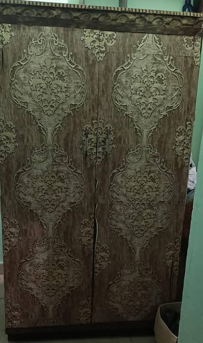 Classic & Decorative Wooden Wardrobe Double Door for sale