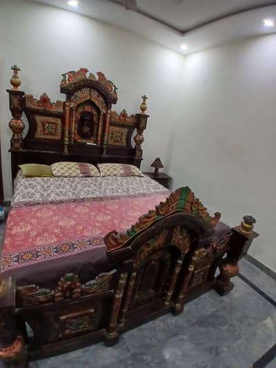 chiniot wood bed set