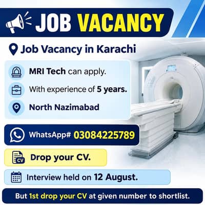 MRI tech need Urgently