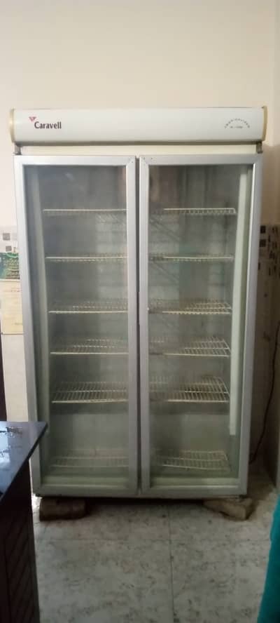 Caravell Commercial Double Door Display Chiller / Refrigerator