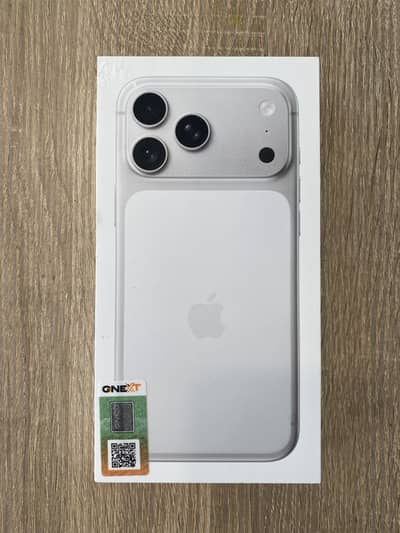 17 Pro Max. 256GB. Box Pack. PTA Approved. Silver. Dual Sim. 2 Year WW