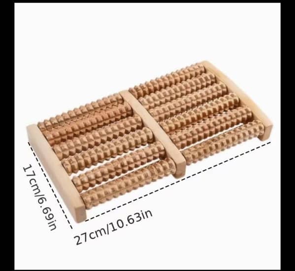 Premium Wooden Foot Roller , Reflexology Foot Relief for Plantar Fasciitis , Traditional Wooden Roller Foot