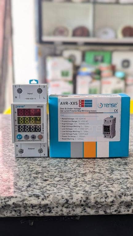 TENSE AVR-XXS Over & Under Voltage Protection Relay 100-420V AC 63A with Display