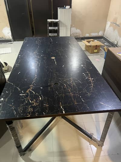 6 Seater Workstation Table with Reception Table & 2 Chairs