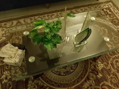 Tempered Glass Center Table for Drawing Room