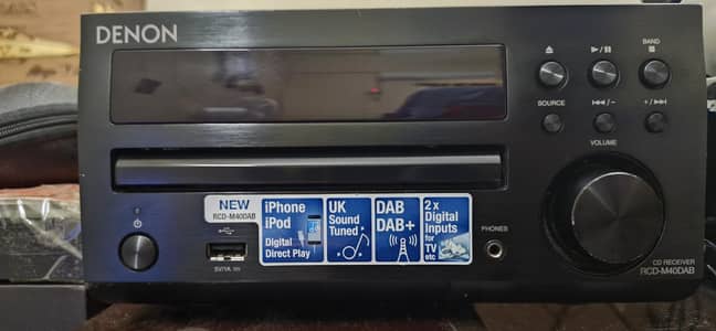 Denon RCD-M40DAB AV reciever mini amp + 3 denon original speakers