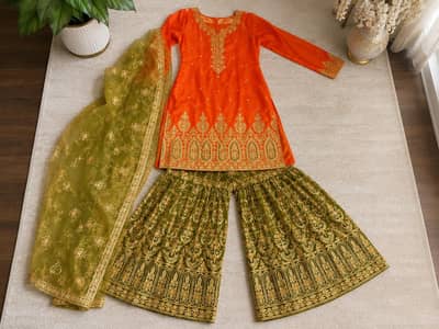 bridal mehndi dress