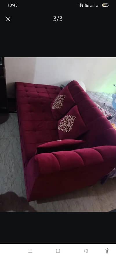 L shape sofa with table
