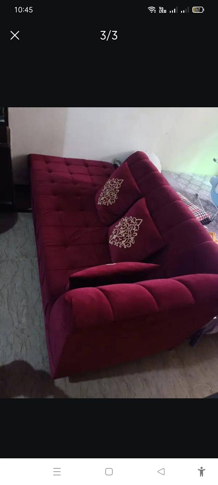 L shape sofa with table 0