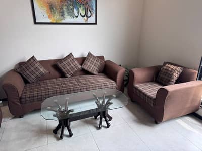 5-Seater Sofa Set with 2 Side Tables & Centre Mirror Table