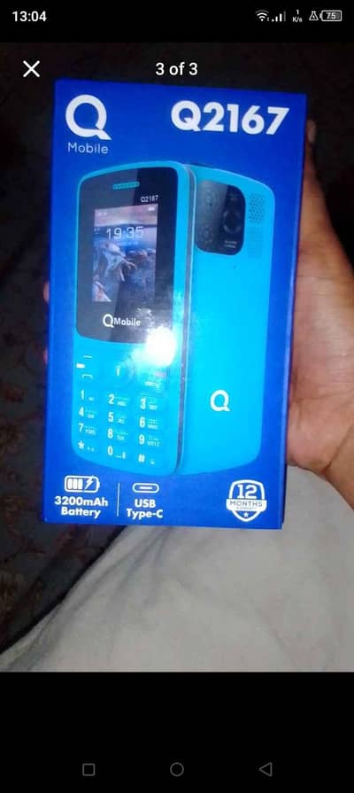 Q mobile Q2167 keypad phone new just box open it 1 day use