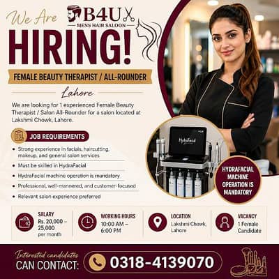 Female Beauty All-Rounder Required