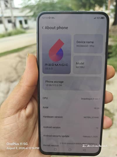 red magic 7 pro ghost addition 18+512 dual sim pta  10/10 ha