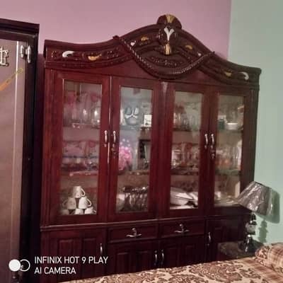 Furniture set bed with side tables,showcase, dressing and iron stand