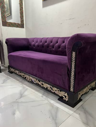5 seater wooden sofa set pure wooden