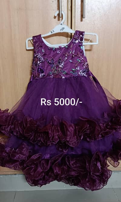 5-6 years girls imported frocks