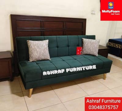 sofa cum bed/2 in 1 sofa/sofa bed/wooden sofa/3 seater Molty foam sofa