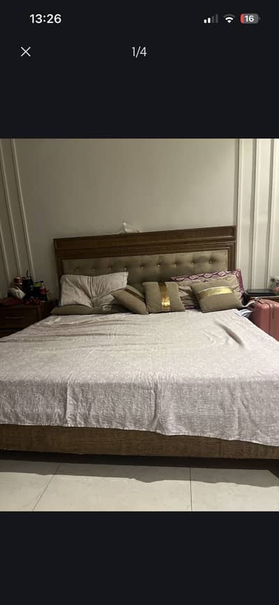 Bed || Wooden Bed || Double Bed With Matress for Sale