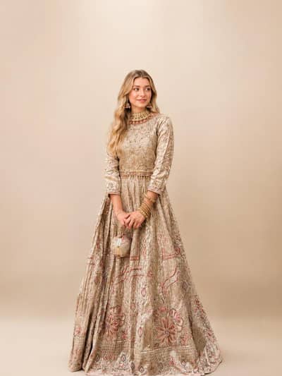 designer wear 4 pcs dress for nikkah or formal wear