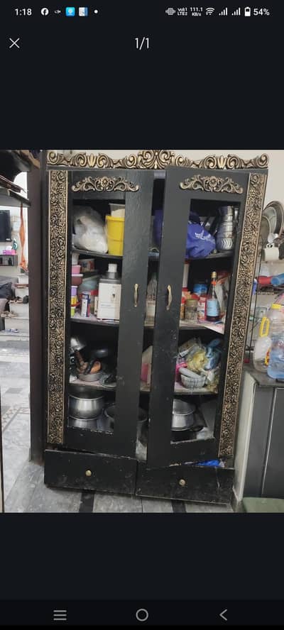 Beautiful Wooden kitchen cupboard with Decorative Mirror -Seprately Av