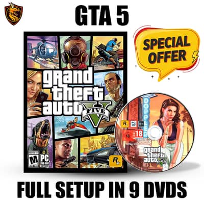 GTA 5 – PC Game  9 DVDs | Full Setup + Offline Story Mode