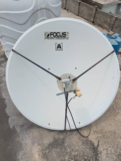 WHITE DISH ANTENNA WITH LNB AND RECEIVER 10/10 quality available