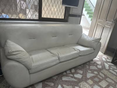 White leather Sofa for sale