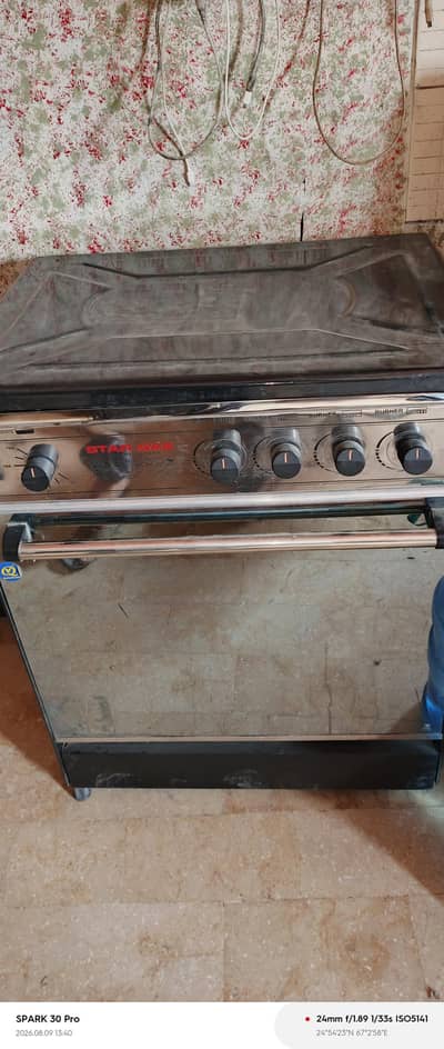 Three barner cooking range