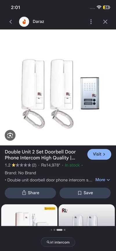 Irl original doorbell intercom